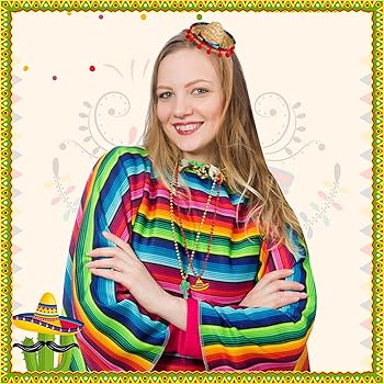 メキシカンポンチョ お土産 メキシカンポンチョ お土産 メキシコのポンチョレディース